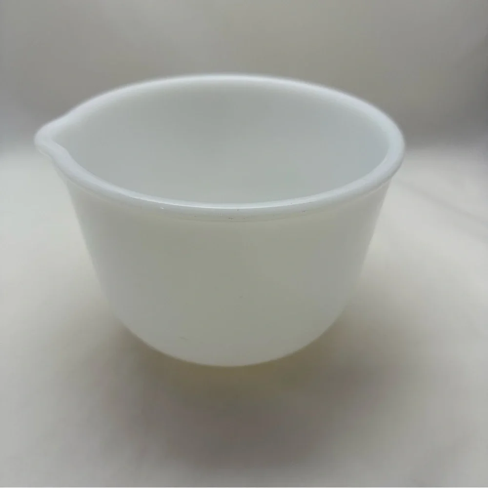 VTG Glasbake 20CJ Milk Glass Bowl For Sunbeam Stand Mixer White